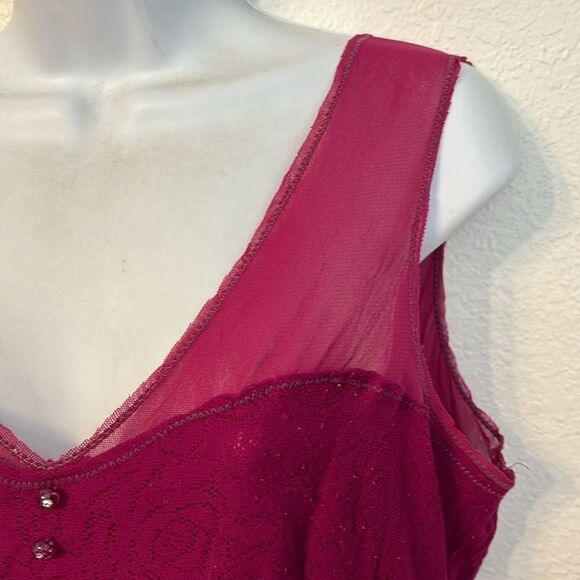 Free People Lace and Mesh Babydoll Mini Dress Large - Picture 4 of 7